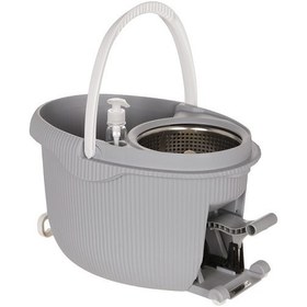 تصویر ست سطل و زمین شوی همارا مدل موپ چرخدار Hamara mop bucket and mop model