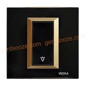 تصویر کلید سه پل ویرا مدل ویرا پرو اسپرت مشکی با زه طلایی Veera Switch And Sockets Pro Sport Black Gold