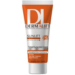 تصویر ضد آفتاب رنگی پوست چرب درمالیفت - شماره 01 Sunlift SPF50⁺ Oil Free Cream DERMALIFT