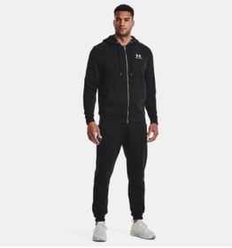 تصویر شلوار گرمکن مشکی مردانه لباس سیاه پوست شش 3882 001 UA Essential Fleece Jogger Under Armour 