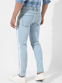 تصویر شلوار جین مردانه با نوار کناری و طراحی باریک برند campus sutra Men's Side-Striped Tapered Denim Jeans