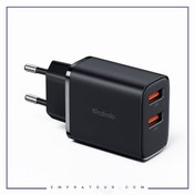 تصویر شارژر دیواری مک دودو مدل CH-507 ظرفیت ۱۲ وات دو پورت 