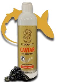 تصویر نرم کننده مدل موی سر حاوی عصاره خاویار EXONIC Hair style conditioner containing EXONIC caviar extract