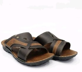 تصویر صندل مردانه تایلندی طبی رویه چرم سایز ۴۰ تا ۴۵ دور دوخت 