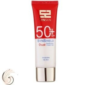 تصویر کرم ژل ضد آفتاب SPF 50 ساین اسکین رنگی مدل Syn Shield حجم 50 میلی لیتر 