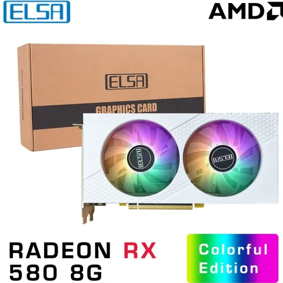 Else Rx580 خرید و قیمت کارت گرافیک ELSA AMD RX 580 8GB GDDR5 256bit GPU White RGB ...