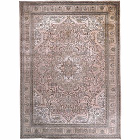 تصویر فرش وینتیج صبا دستباف ۹ متری جفت کرم پیازی مدرن hand woven vintage carpet