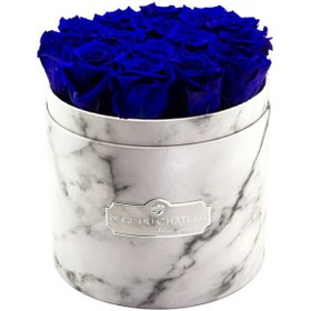 تصویر Blue Eternal Roses in White Marble Box | کد: ZNB-1JB4 