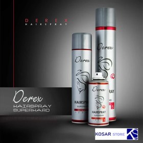 تصویر اسپری حالت‌دهنده مو حجم 500 میل درکس Derex hair styling spray, volume 500 ml