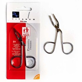 تصویر موچین ابرو تیتانیوم مدل قیچی FR 