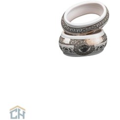 تصویر حلقه دستمال سفره سرامیکی گلدکیش ست 6 تایی طرح Versace مدل GK628123 