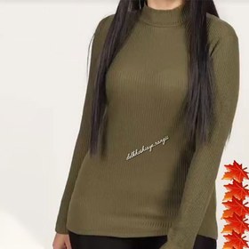 تصویر بلوز یقه ایستاده (سه سانتی) کرکره ای 