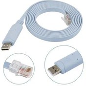 تصویر کابل پروگرام سیسکو با پورت USB ا USB to RJ45 