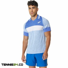 تصویر پلوشرت تنیس مردانه اسیکس Asics Match Actibreeze- آبی 