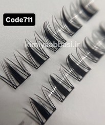 تصویر کد 711 (مژه انیمه) میکس سایزها/ بسته 50 تایی 