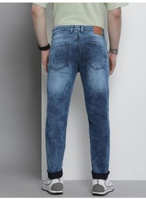 تصویر شلوار جین مردانه کشی آبی تیره مدل G-101 برند the indian garage co Men Dark Blue Stretchable G-101 Jeans