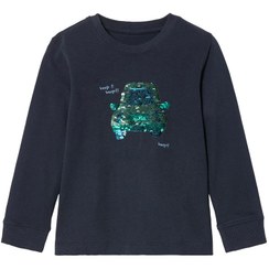 تصویر تی شرت آستین بلند پسرانه لوپیلو مدل پولکی ماشین 8983 - 4تا 6 سال 