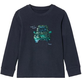 تصویر تی شرت آستین بلند پسرانه لوپیلو مدل پولکی ماشین 8983 - 4تا 6 سال 