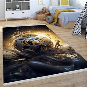 تصویر فرشینه رئال مادرید طرح توپ WA-5476s 