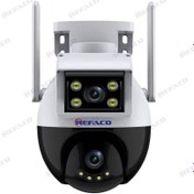 تصویر دوربین وای فای فضای بیرون دو لنز REFACO WIFI CAMERA DUAL LIGHT OUTDOOR 2MP DOUBLE LENS 256G SD CARD دوربین وای فای RFW503-DD 