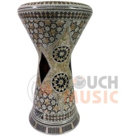 تصویر داربوکا جوهرالفن سایز8/75طرح سیارات عاج DARBUKA gawharetelfan 