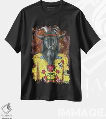 تصویر تیشرت طرح دار بافومت گوچی اثر هدر پری Graphic T-Shirt "Gucci Baphomet" by Heather Perry