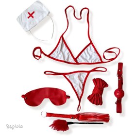 تصویر ست کاستوم پرستاری و اکسسوری ۸ تکه کد ۱۳ 