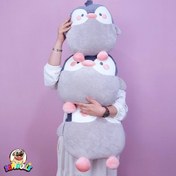 تصویر عروسک پنگوئن تپل سایز ۵۰ سانتی‌متر 