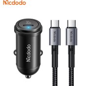 تصویر شارژر فندکی مک دودو مدل CC-7493 به همراه کابل type-c به type-c Mcdodo CC-7493 car charger