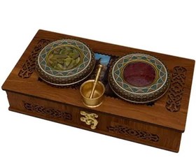 تصویر باکس زعفران طرح شاه هخامنشی 