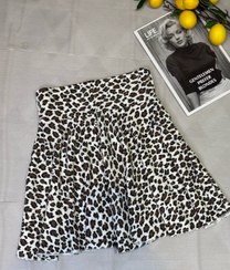 تصویر دامن تنیسی - پلنگی سفید 