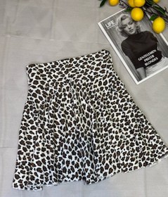 تصویر دامن تنیسی - پلنگی سفید 