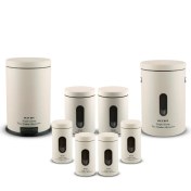 تصویر سرویس آشپزخانه عروس 8 پارچه درب استیل پنجره دار 