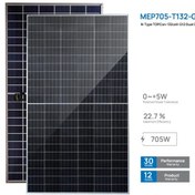 تصویر پنل خورشیدی ۷۰۵ وات دوطرفه مونوکریستال N-Type مانا انرژی (MEP705-T132-GG) 