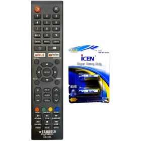 تصویر کنترل تلویزیون آیکون IKON جدید SMART به همراه باتری 