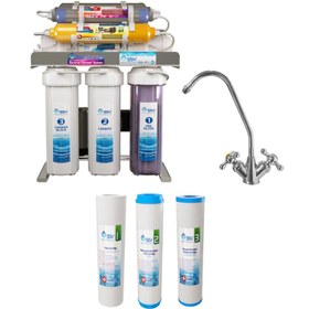 تصویر دستگاه تصفیه کننده آب اس اس وی مدل SuperClear 2W X1000 به همراه شیر تصفیه آب و فیلتر تصفیه آب بسته 3 عددی 