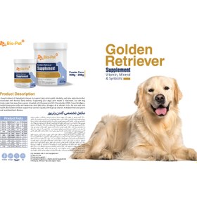 تصویر پودر مکمل سگ بایو پت مدل Golden Retriever وزن 500 گرم 