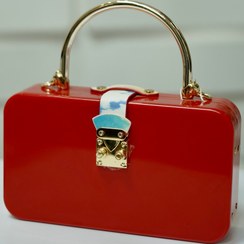 تصویر کیف زنانه مکعبی قرمز 