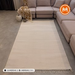 تصویر فرش ماشینی ایکیا کد 41239 زمینه کرم ۴۰۰ شانه 