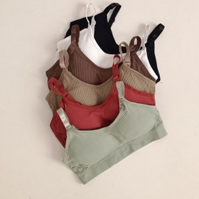 تصویر نیم تنه کبریتی بند تنظیمی سایز ۳۶ تا ۴۲ رنگ سبز و سفید 