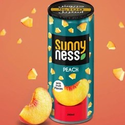 تصویر آبمیوه سانی نس هلو ۲۴۰ سی سی - باکس 24 عددی Sunny Ness Peach With Fruit Pieces - 240ml