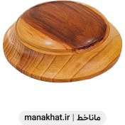 تصویر قط زن خوشنویسی چوب عناب گرد پایه دار بزرگ 