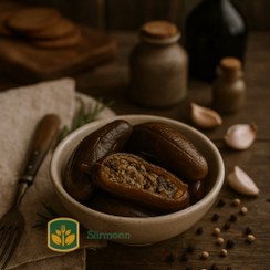 تصویر ترشی بادمجان شکم پر 