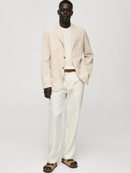 تصویر ژاکت مردانه بژ منگو | 77010575 اورجینال 