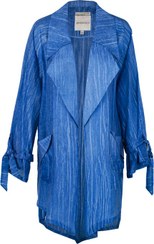 تصویر مانتو زنانه زیبو ziboo | 011232 R077-LOOSE MANTEAU BLUE MANTEAU