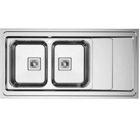 تصویر سینک ظرفشویی آلتون مدل SR1202 روکار ۲ لگن 