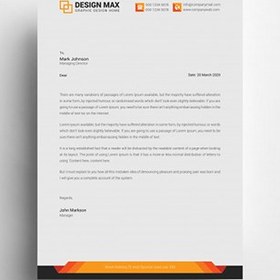 تصویر سربرگ A4 چند منظوره – Letterhead template 