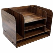 تصویر کازیه اداری چوبی چهار طبقه مناسب برای برگه های A4 و A5 - خرید از تولید کننده 