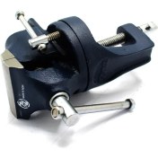 تصویر گیره رومیزی سایز 50 میلی متر فولادی صفحه گردان زیرین و پایه کارگیر مدل TBV/RC/50 برند گروز 