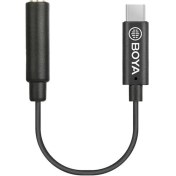 تصویر کابل تبدیل میکروفون بویا BOYA BY-K9 3.5mm Trrs to USB Type-C Cable 